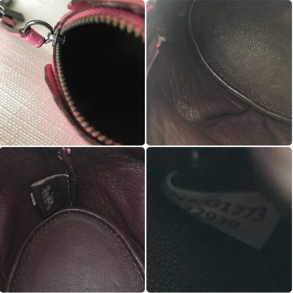 Coach Uni Coin Case, Pink Leather Unicorn Bag Charm Coin Case - Picture 9 of 16